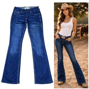 Ariat REAL Kylee Mid Rise Bootcut Jeans Size 28L Western Cowgirl Riding Stretch